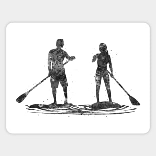 Paddleboard black and white Magnet